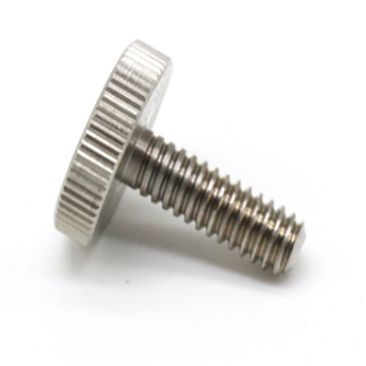 #8-32 x 0.5 Scriú Ordóige Knurled Ceann Maol