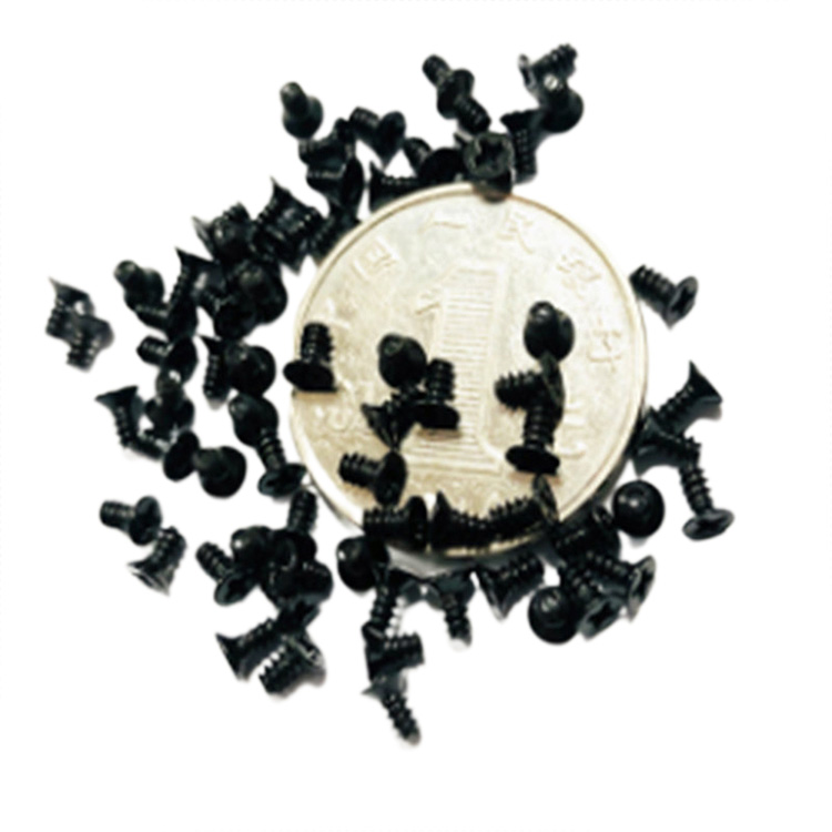 Sinc Dubh Plátáilte Beachtas M1.6 Scriú Micrimhilseogra 2mm Do Theileafón Faire