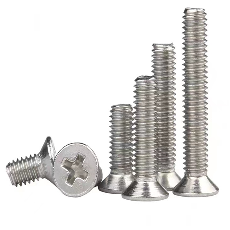 DIN965 cruach dhosmálta countersunk scriú snáithe ceann meaisín