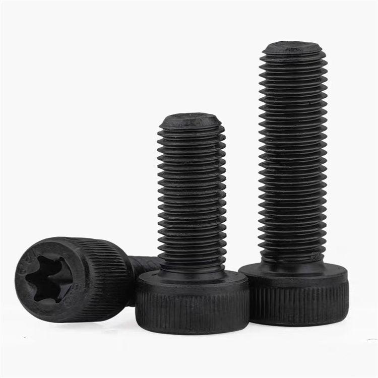 Grád 12.9 m6 cruach dhosmálta dubh scriú torx ceann knurled