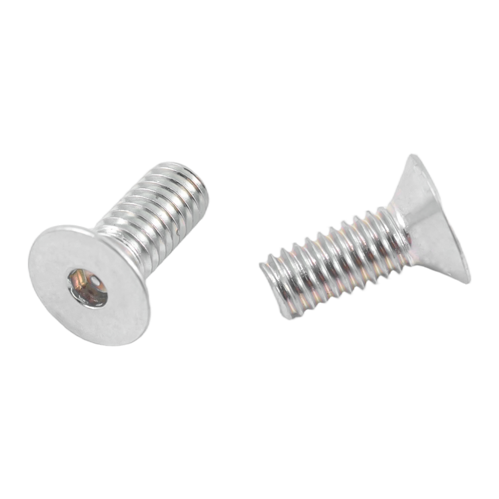 Soicéad heicsidheachúlach ceann countersunk cruach dhosmálta le scriúnna slándála bioráin Soicéad heicsidheachúlach ceann countersunk cruach dhosmálta le scriúnna slándála bioráin