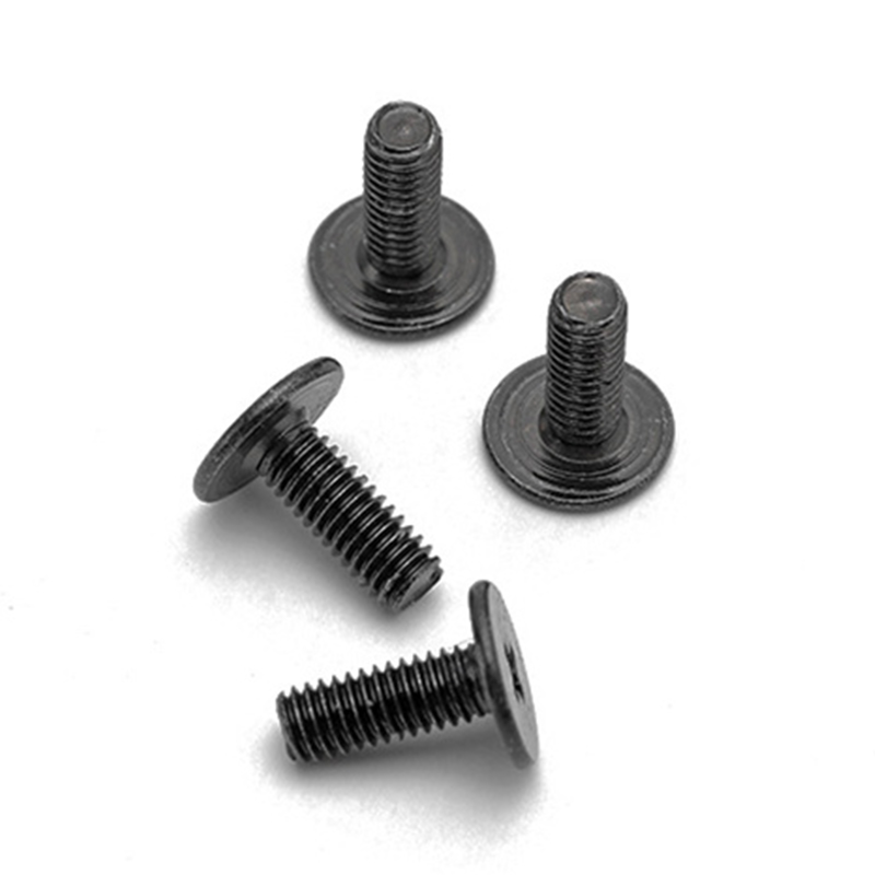 Scriú ríomhaire 3mm ceann árasán cruach carbóin dubh m2