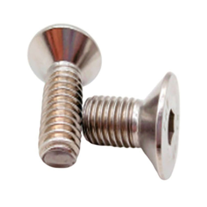 Scriú soicéad heicsidheachúlach ceann countersunk alúmanam M3 Scriú soicéad heicsidheachúlach ceann countersunk alúmanam M3