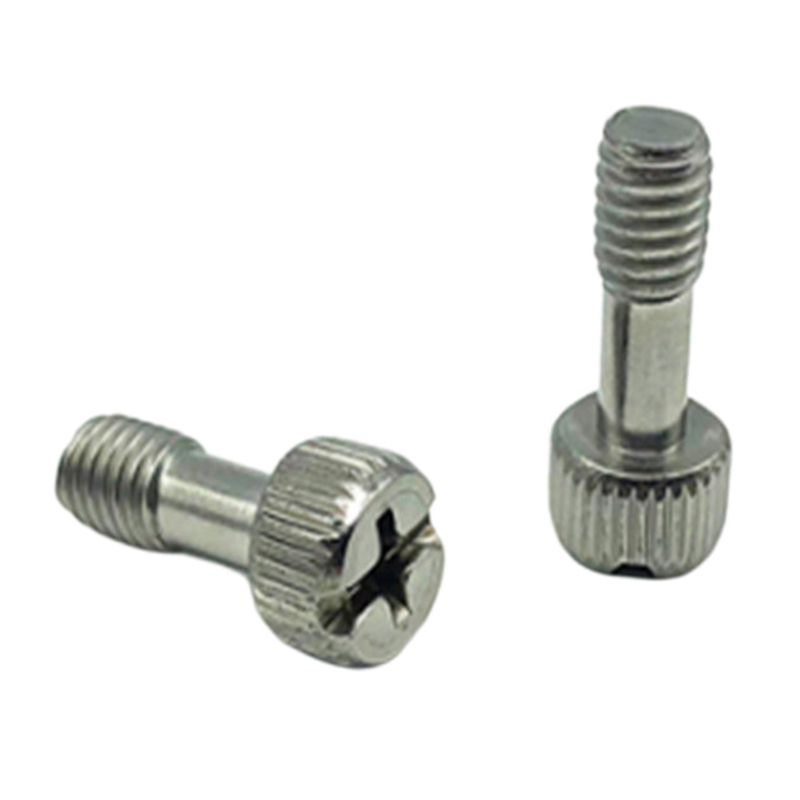 1/4” ceann knurled díreach leath-snáithe scriú ordóg