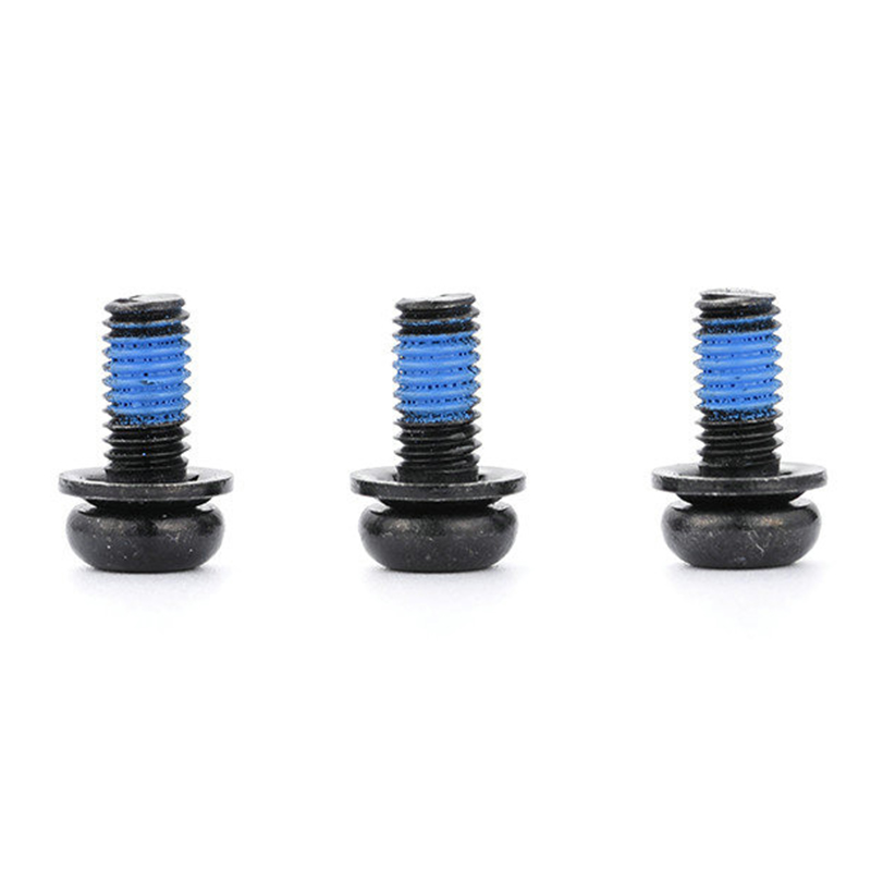 Scriú tacair triple torx ceann cruinn dubh le paiste níolón Scriú tacair triple torx ceann cruinn dubh le paiste níolón