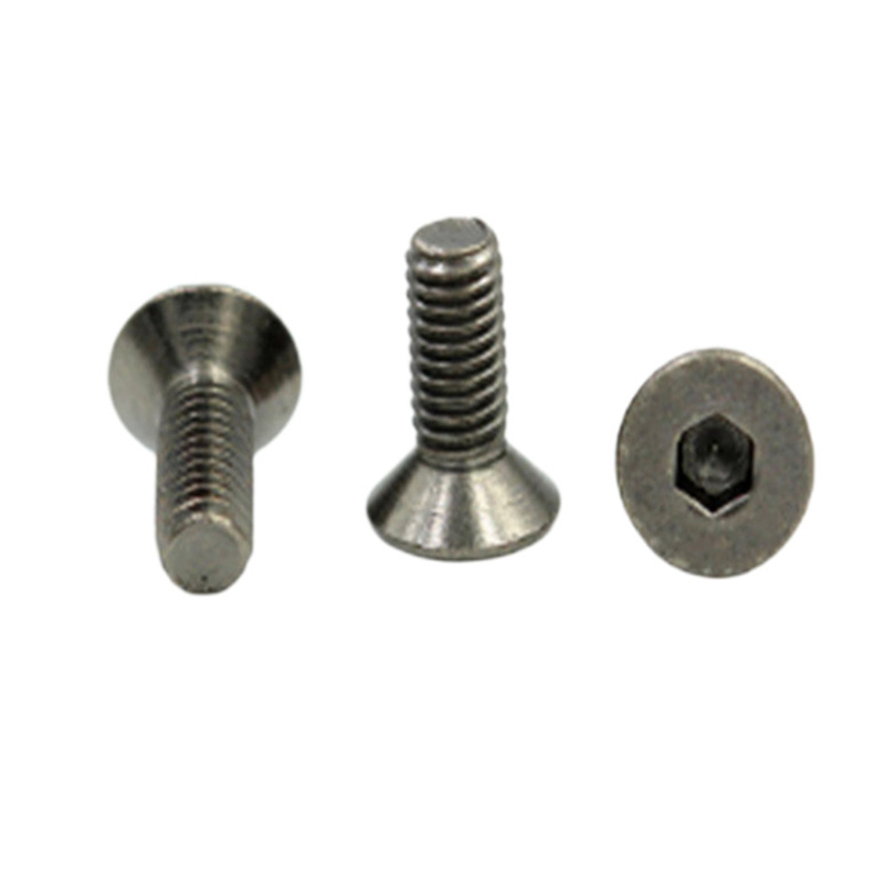 Scriúnna soicéad heicsidheachúlach ceann countersunk cruach dhosmálta
